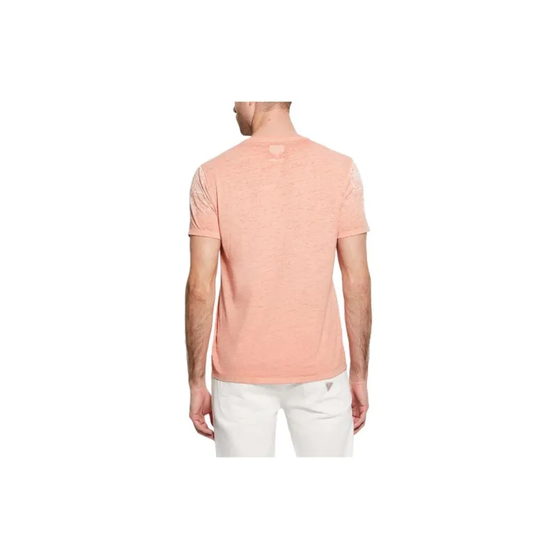 GUESS T-Shirts Men Pink-1