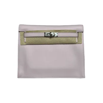 HERMES Kelly Danse Swift Leather Handheld Shoulder Bag Crossbody Bag Women's 09 Mauve Pale Dream Purple