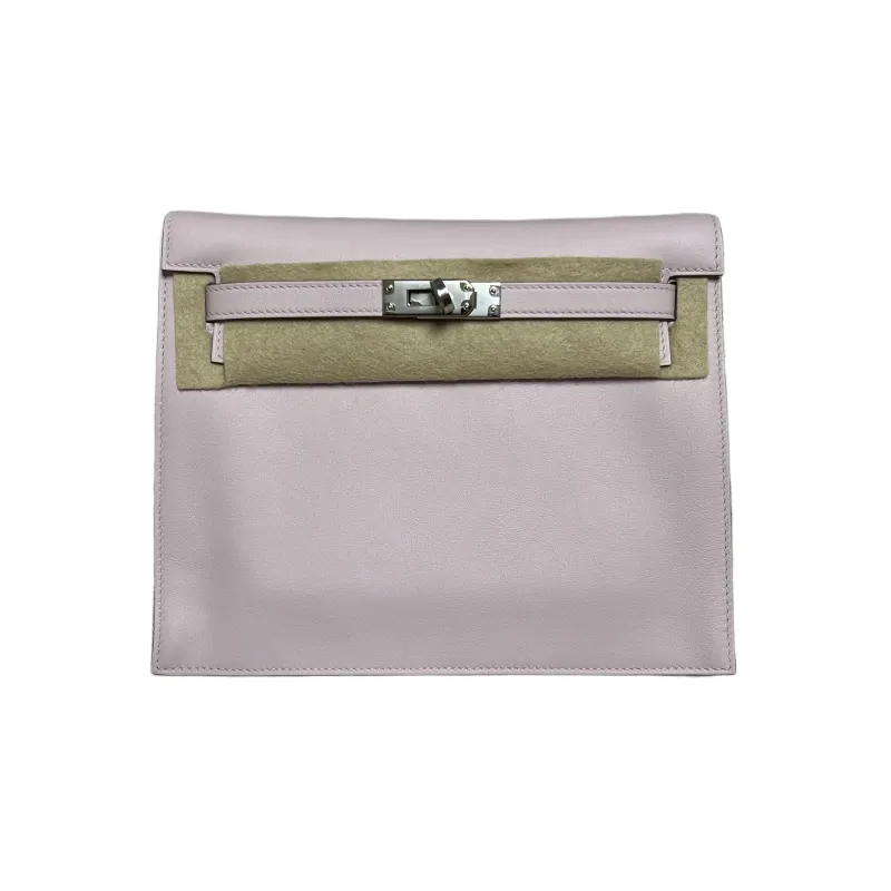 HERMES Kelly Danse Swift Leather Handheld Shoulder Bag Crossbody Bag Women's 09 Mauve Pale Dream Purple-0