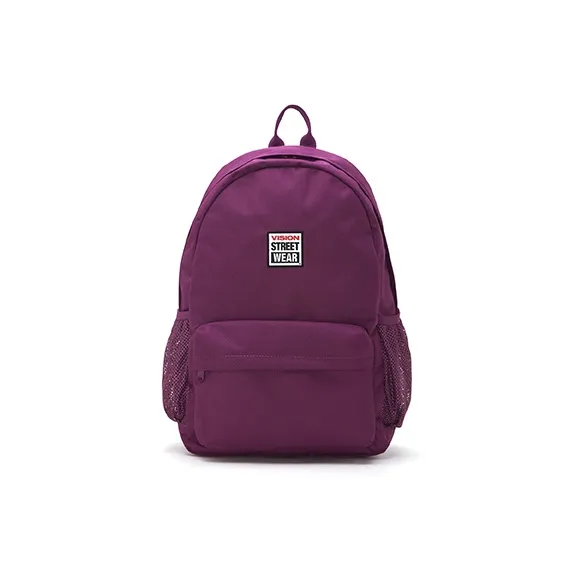 Vision Street Wear Polyester Backpack Regular Unisex Black/Purple/Neon Green-3