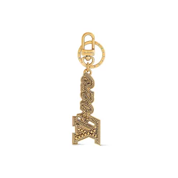 LOUIS VUITTON Metal Bag Decor Keychain Bag Accessory Men's Gold