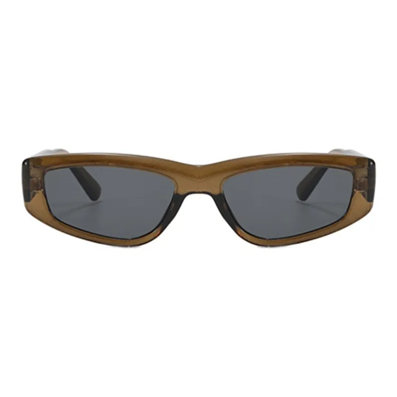 PLASTIC BRAIN Butterfly Sunglasses Unisex Champagne Transparent Green-3