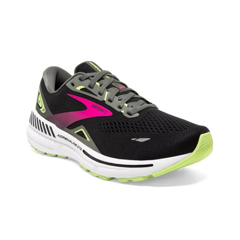Brooks Women's Adrenaline GTS 23 2A Narrow 'Black Gunmetal Pink'-2