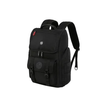 SUISSEWIN Fabric Backpack Regular Unisex Black/Gray