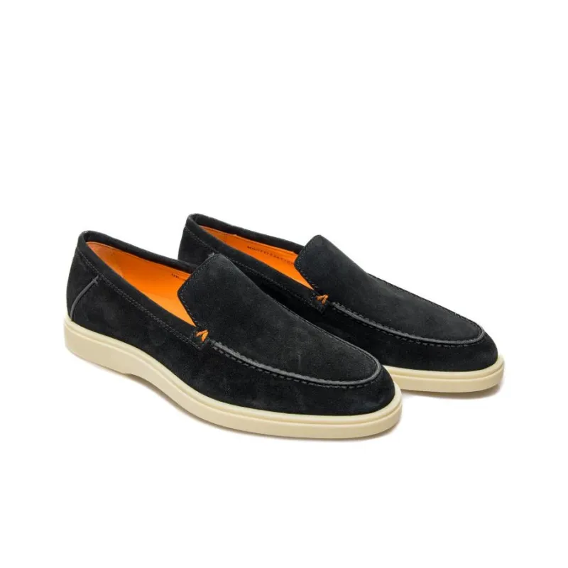 Santoni Almond Toe Slip On Loafers-1