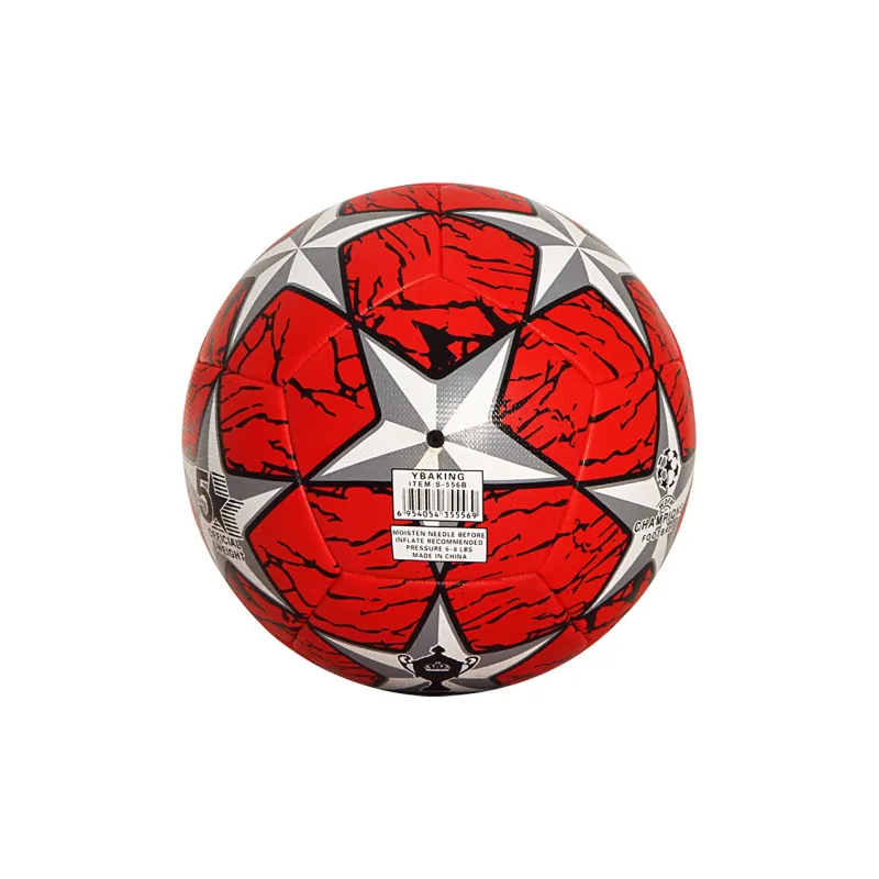 WADE Size 5 Ball Soccer PU Seamless Thermal bonding Unisex UEFA Champions League Multicolor Five Pointed Star-15