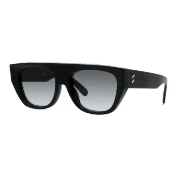Stella McCartney Acetate Irregular Shape Sunglasses Men's Black