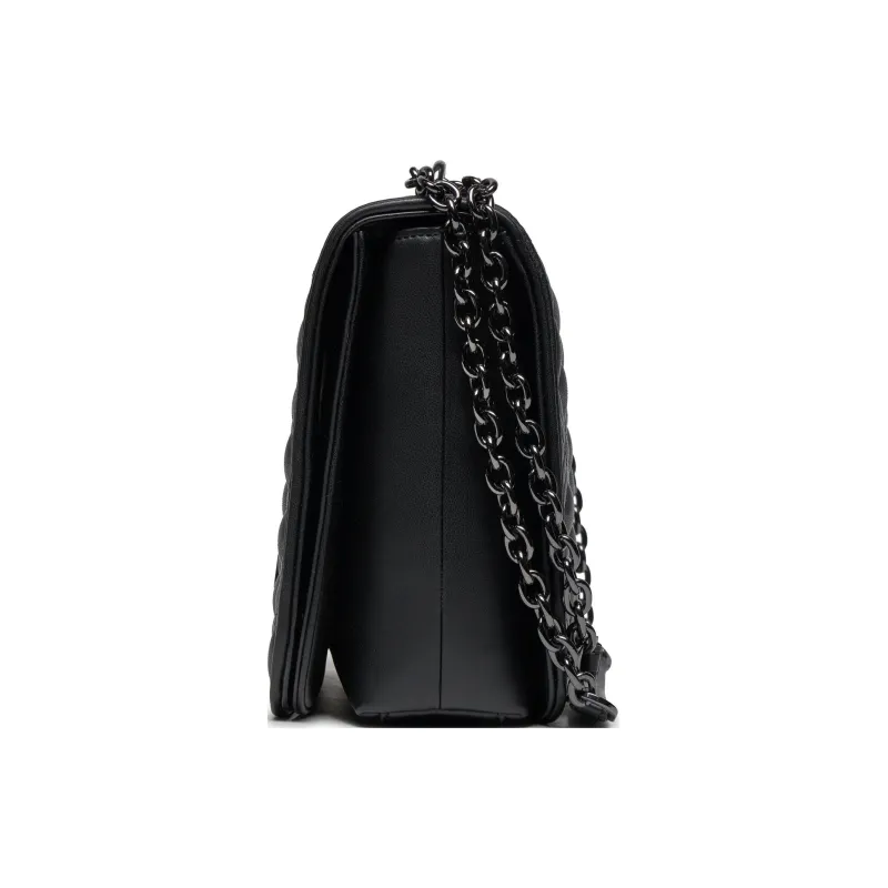 LOVE MOSCHINO Faux Leather Shoulder Bag, Crossbody Bag, Handbag Trumpets Women's Black-1