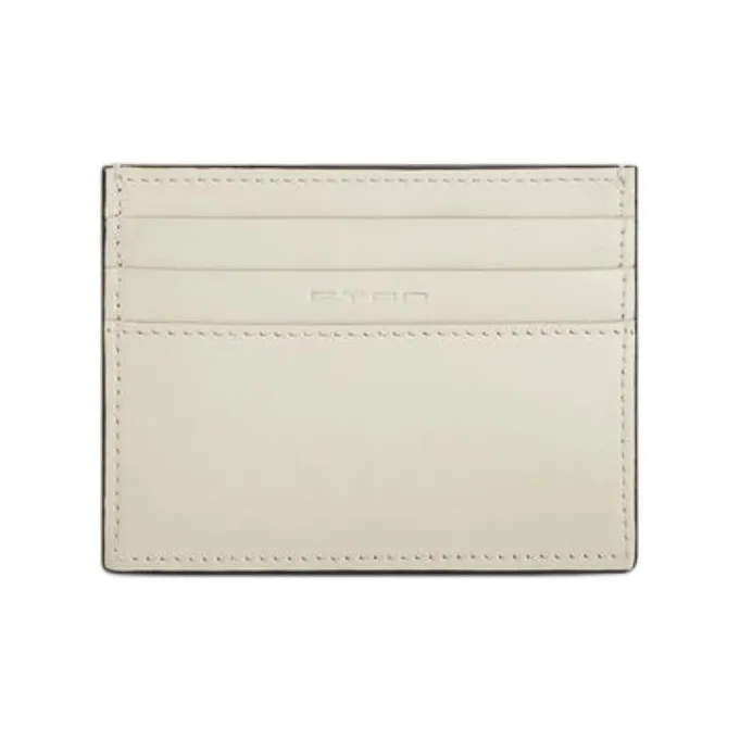 ETRO Pegaso Calfskin Card Holder Women's White-1