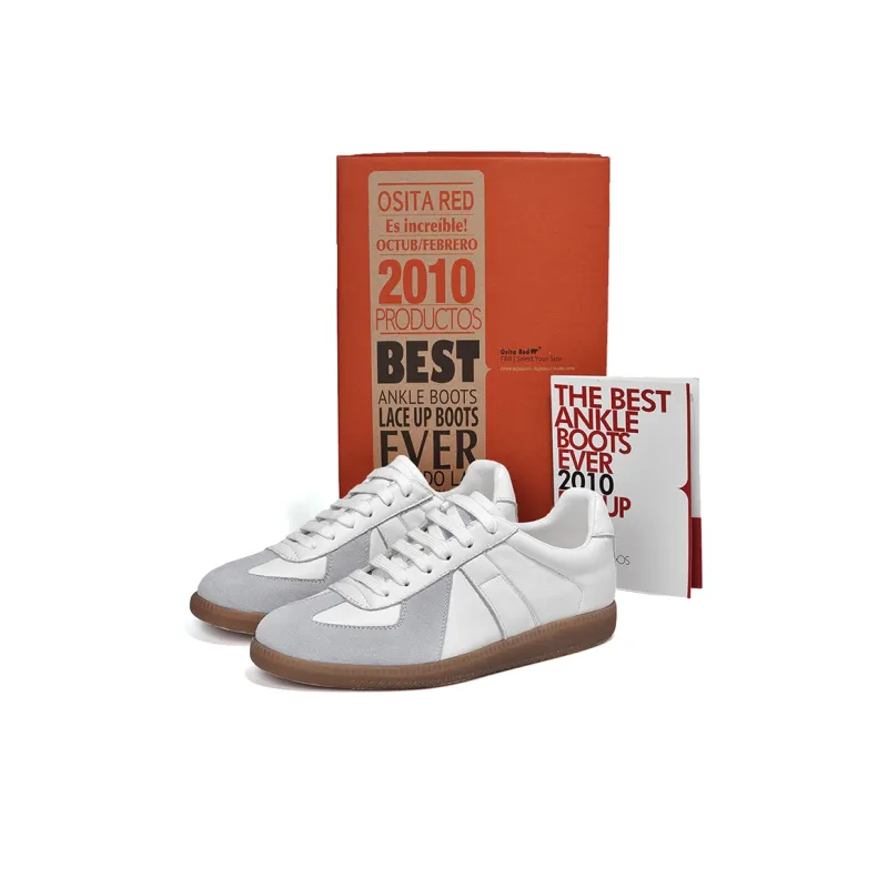 OSITA RED Skateboard Shoes Women's Low Top White/Light Brown-4