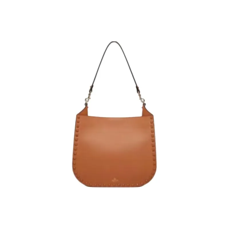 Valentino ROCKSTUD Calfskin Shoulder Bag Women's Almond-2