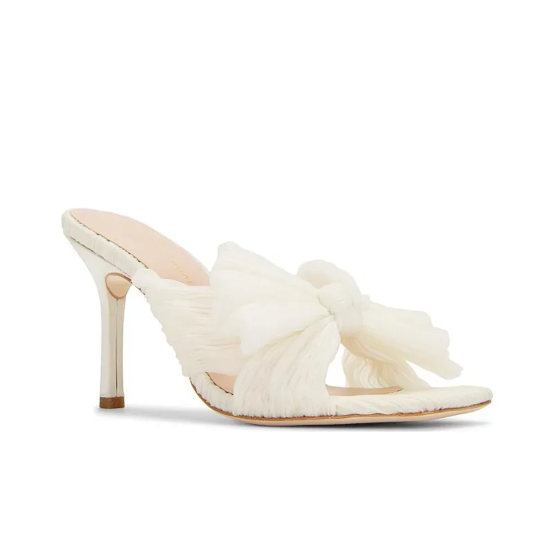 Loeffler Randall Slide Slippers Women's White-3