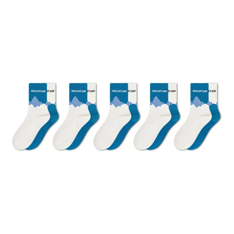 LUOLIAN Mid Calf Socks Women's 5 Pack-22
