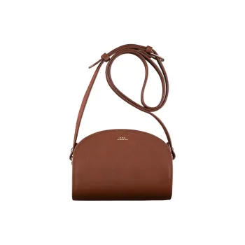 A.P.C Cow Leather Crescent Bag Crossbody Bag Shoulder Bag Women's Nut Brown