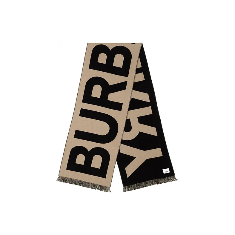 Burberry Logo Jacquard Wool Scarf-1