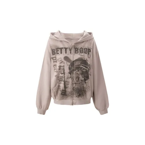 UNIFREE X Betty Boop Co-brand Sweatshirts Unisex Gray