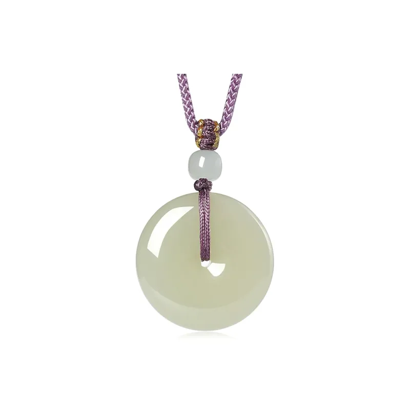 Cuiya Golden Building Hetian Jade Hetian Jade Pendants Unisex Pale Greenish White Jade-4