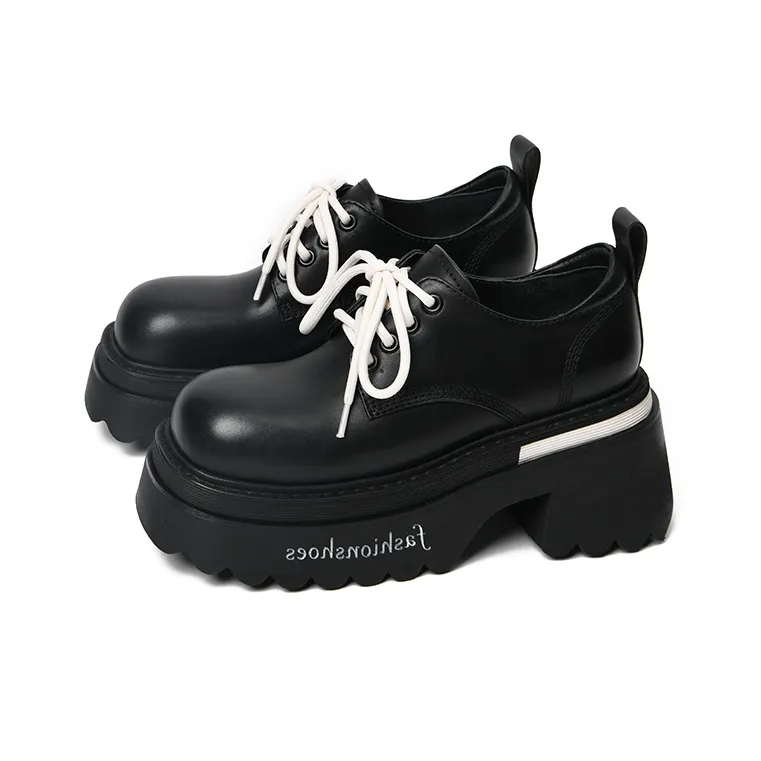 KMD Casual Single Shoes 8.7cm Women's Black-1