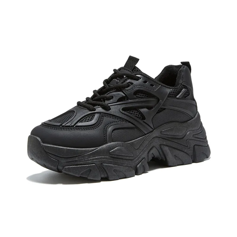 Medd Height Increasing Balance Impact Resistant Support Lightweight Breathable Low Top Chunky Sneakers Women's-0