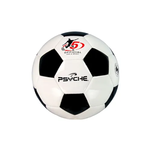PSYCHE Size 5 Soccer TPU Machine Stitched Soccer Ball Unisex Black White