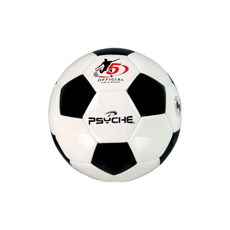 PSYCHE Size 5 Soccer TPU Machine Stitched Soccer Ball Unisex Black White-0