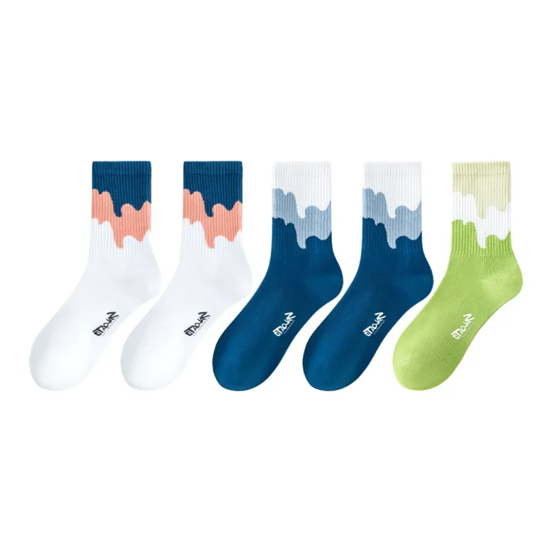 LUOLIAN Mid Calf Socks Women's 5 Pack-12