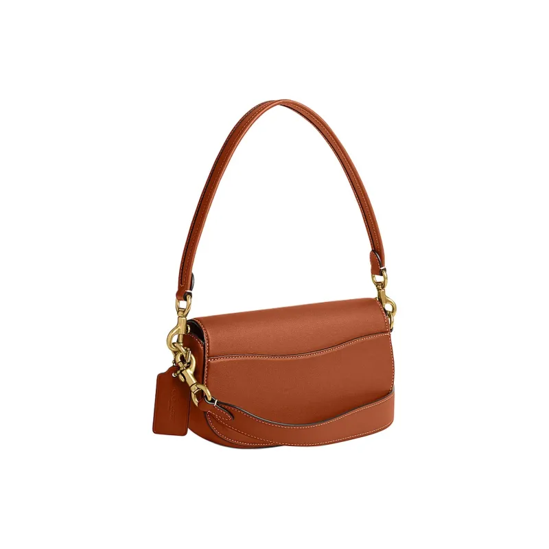 COACH Harley Cow Leather Saddle Bag Handbag Shoulder Bag Women's Brown-2