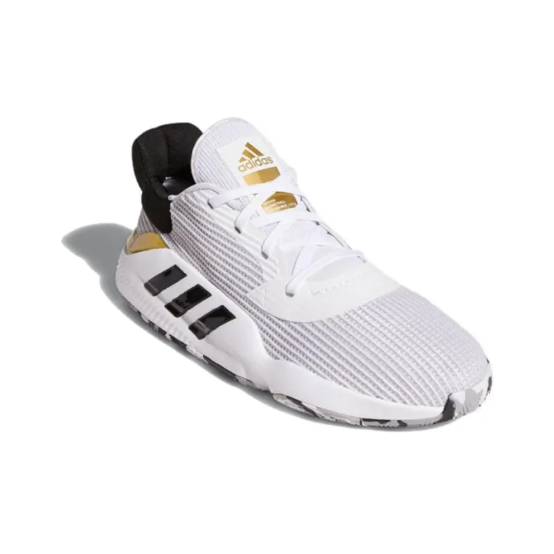 Adidas Pro Bounce 2019 Low 'White Black Gold'-1