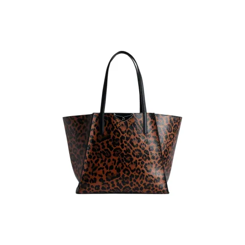 Zadig & Voltaire Leather Tote Bag Shopping Bag Shoulder Bag Handbag Women's Brown