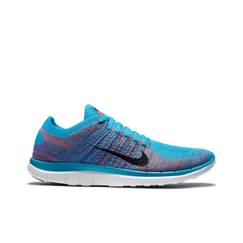Nike Free 4.0 Flyknit Blue Lagoon Bright Crimson-1