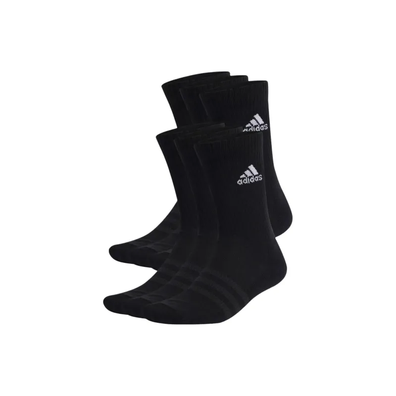 Adidas C SPW CRW 6P Mid Calf Socks Men's 6 Pack Black-0