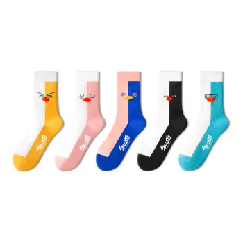 LUOLIAN Mid Calf Socks Women's 5 Pack