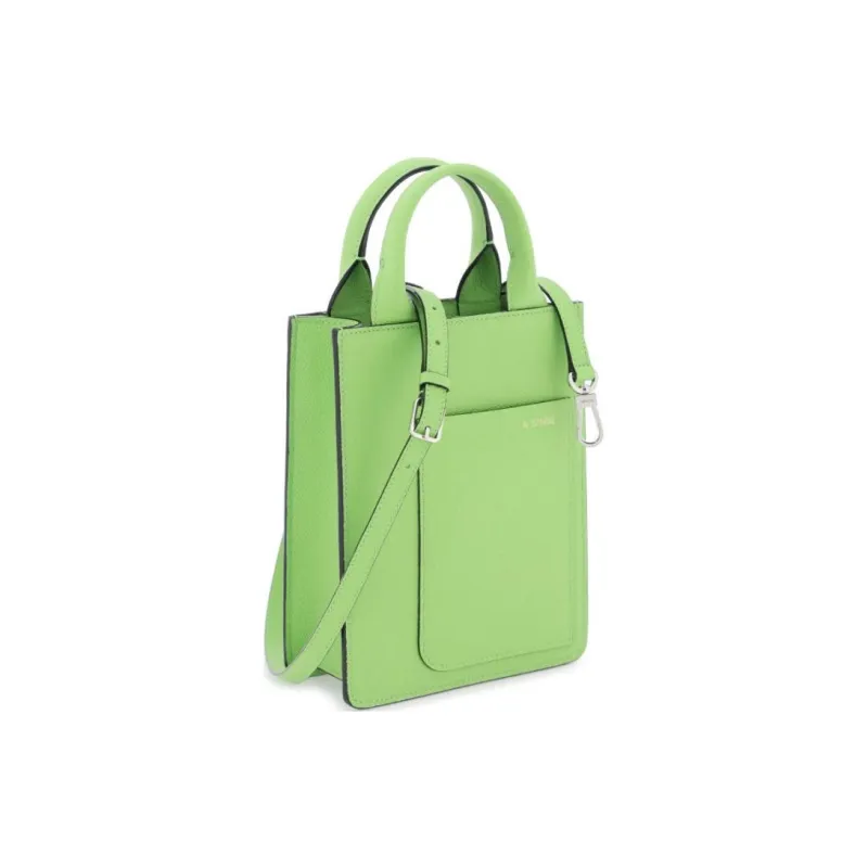 Valextra Leather Portable Crossbody Bag, Shoulder Bag Women's Green-1