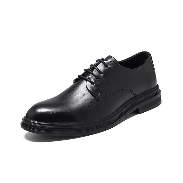 GZZ Dress Shoes Men Low Top Black-15