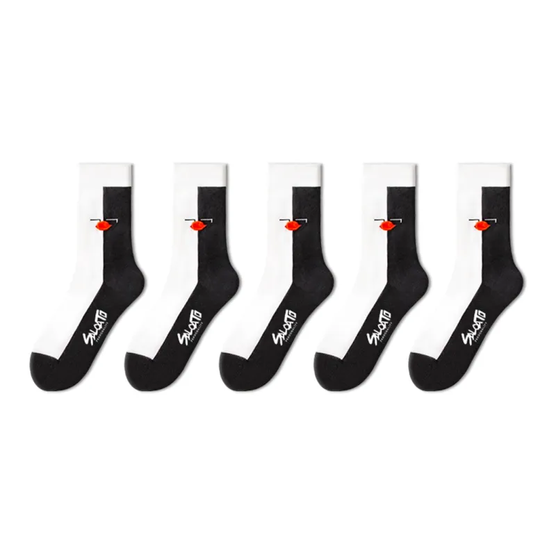 LUOLIAN Mid Calf Socks Women's 5 Pack-30