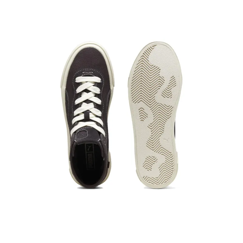 PUMA Capri Royale Slip-Resistant Mid-Top Skateboard Shoes Unisex Black White-3