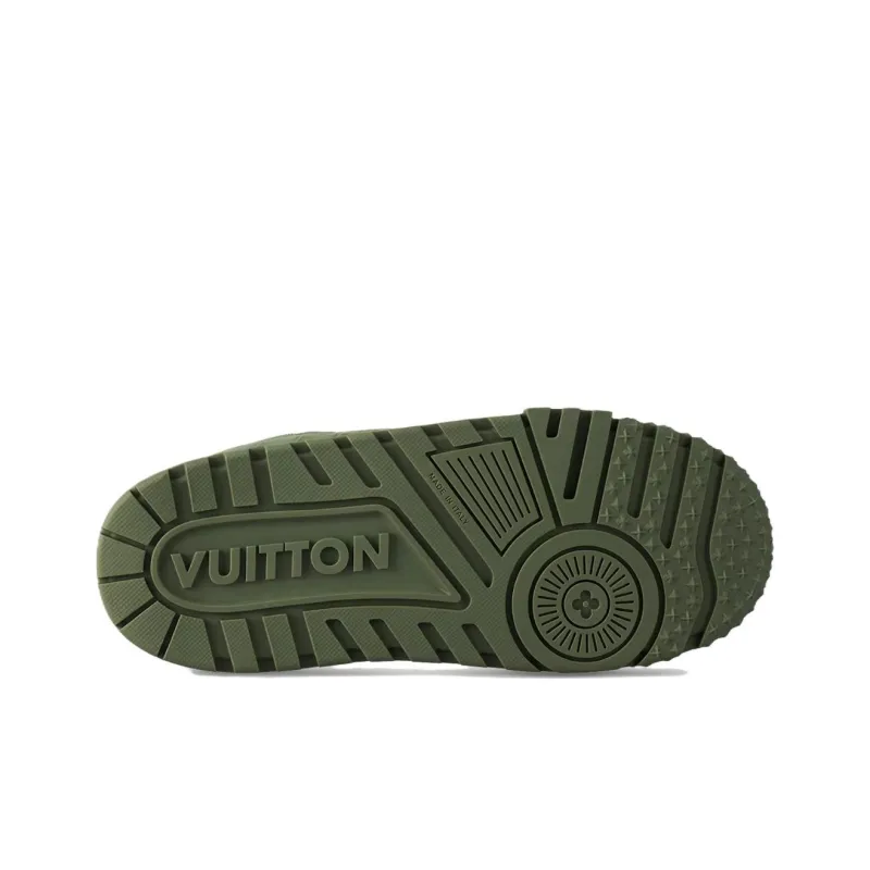 LOUIS VUITTON Trainer Maxi Little Chubby Ding Slip Resistant Low Top Skateboard Shoes Unisex Green-4