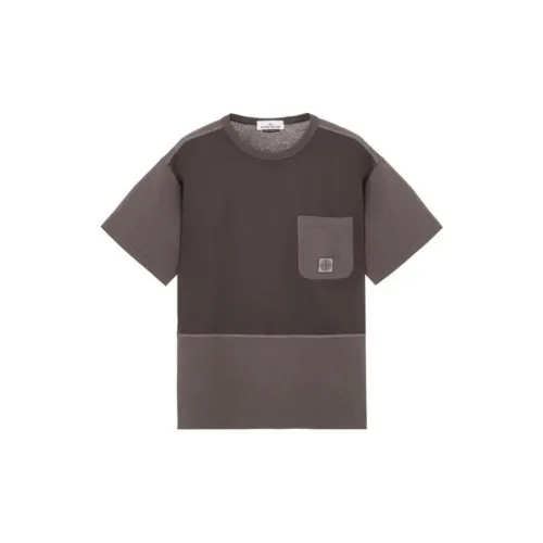 STONE ISLAND T-Shirts Men Charcoal Gray