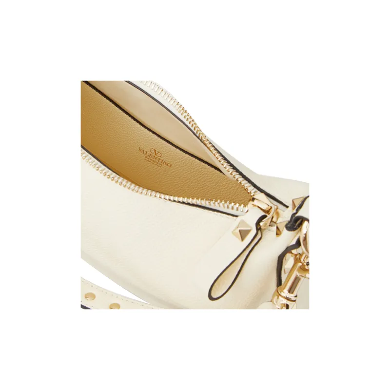 Valentino ROCKSTUD Calfskin Crossbody Bag Shoulder Bag Women's Ivory White-3