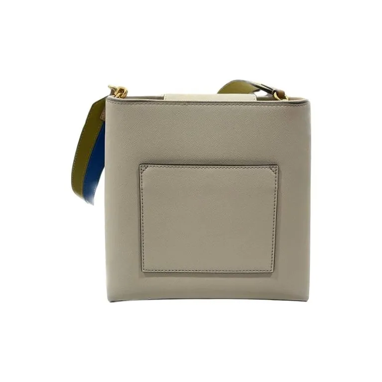 TORY BURCH Emerson Leather Bucket Bag, Shoulder Bag, Crossbody Bag Women's Cream White-4
