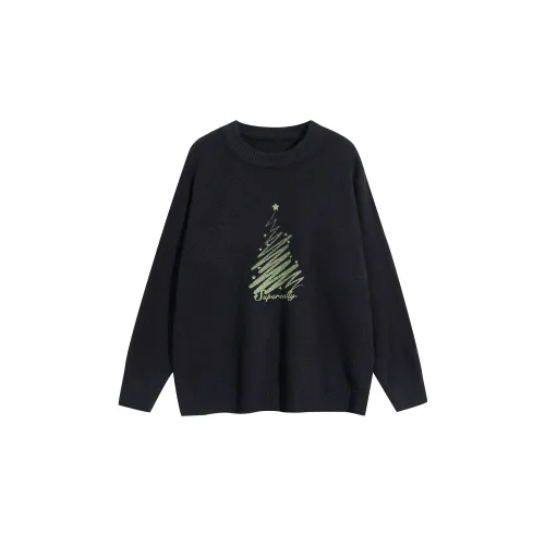 SUPEREALLY Christmas Tree Print Unisex Sweater