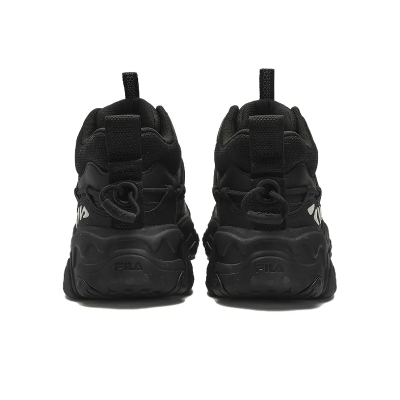 FILA FLUID 5 Cat Paw 5.0 Mid Anti Slip Wear Resistant Low Top Casual Shoes Men's Black-3