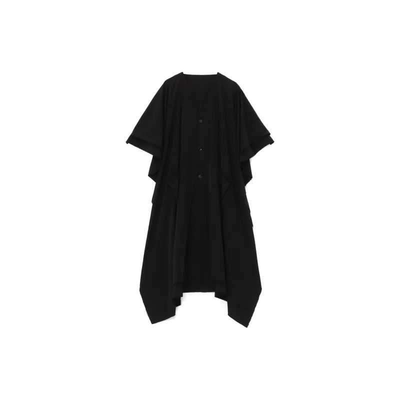 Yohji Yamamoto Ground Y Short Sleeved Dress Women's Black-1
