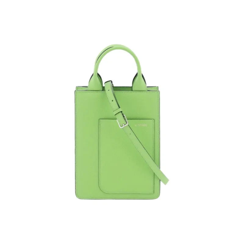 Valextra Leather Portable Crossbody Bag, Shoulder Bag Women's Green-0