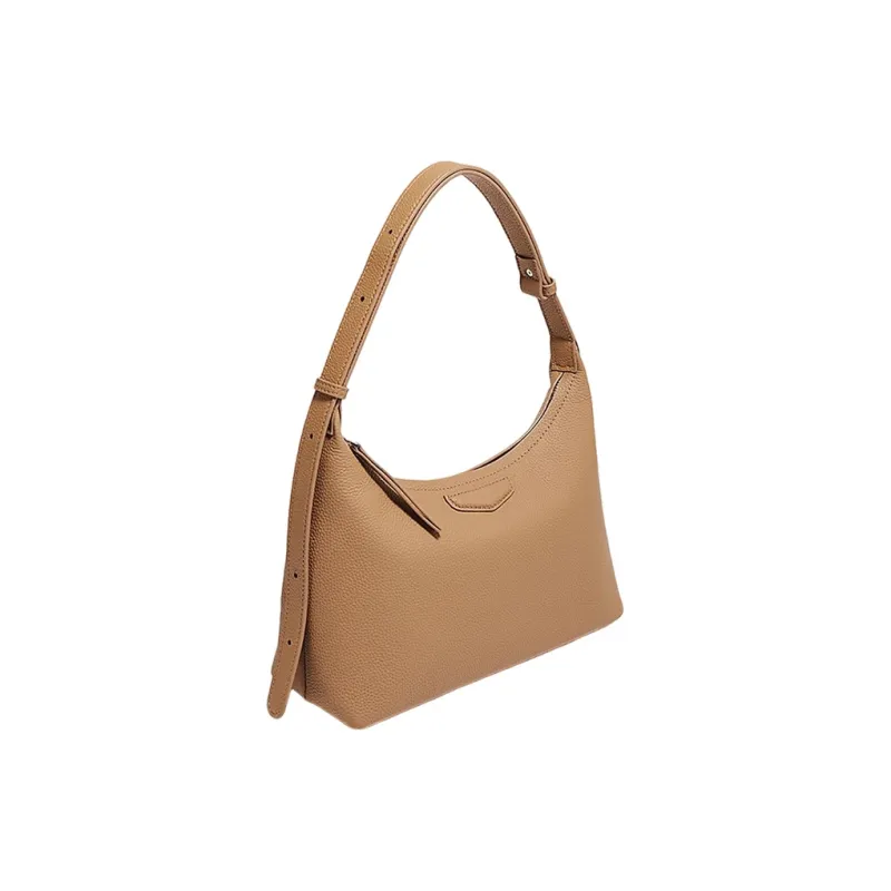 Marino Orlandi Cow Leather Crescent Bag Shoulder Bag Handbag Large Size Women's Brown/Black/White-4