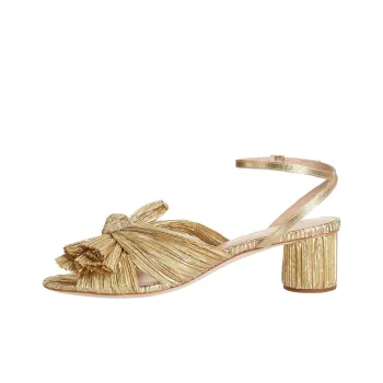 Loeffler Randall Camellia Pleated Leather Sandals