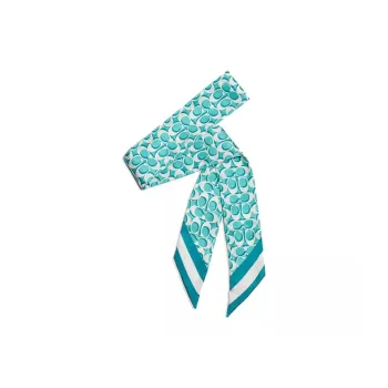 COACH Silk Scarves Women's Blue