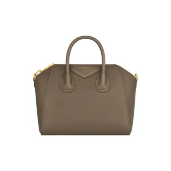 Givenchy Grained Calfskin Shoulder Bag, Crossbody Bag, Handbag Small Size Women's Taupe