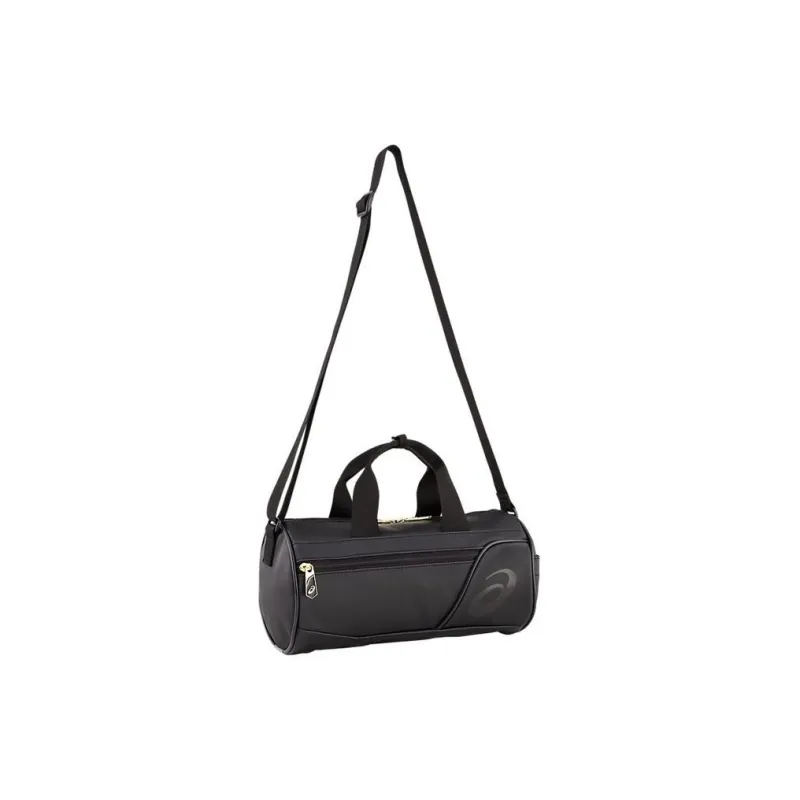 Asics Synthetic Leather Cylinder Bag Crossbody Bag Shoulder Bag Unisex Black-0