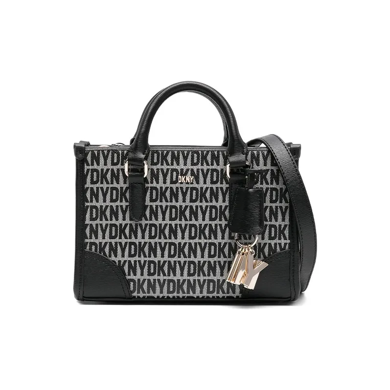 DKNY Artificial Leather Portable Crossbody Bag Shoulder Bag Small Size Women's Black-0